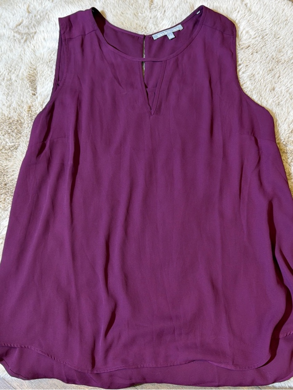 Daniel Rainn Plum Sleeveless Keyhole Camisole